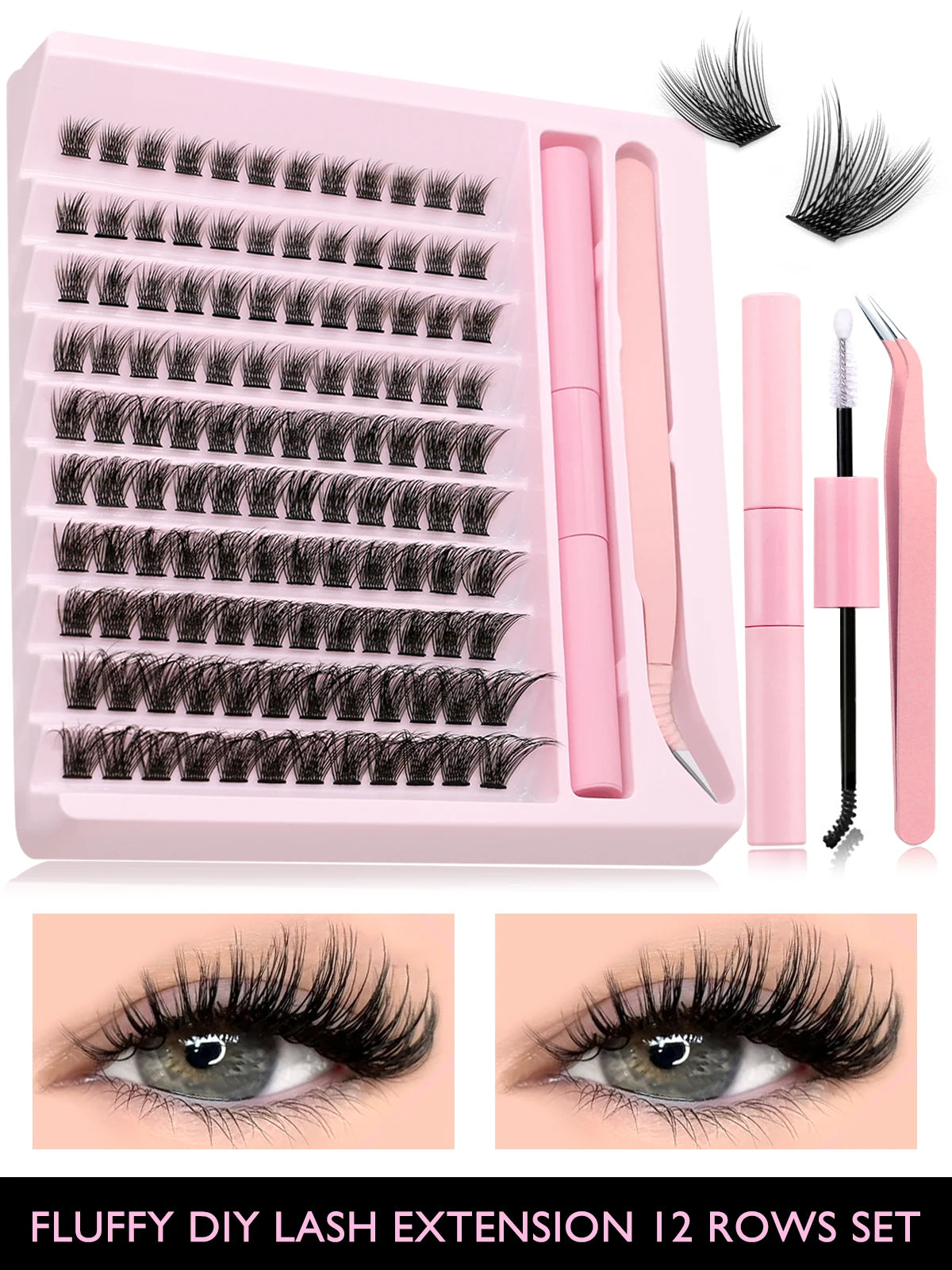 GROINNEYA Eyelash Extension Kit